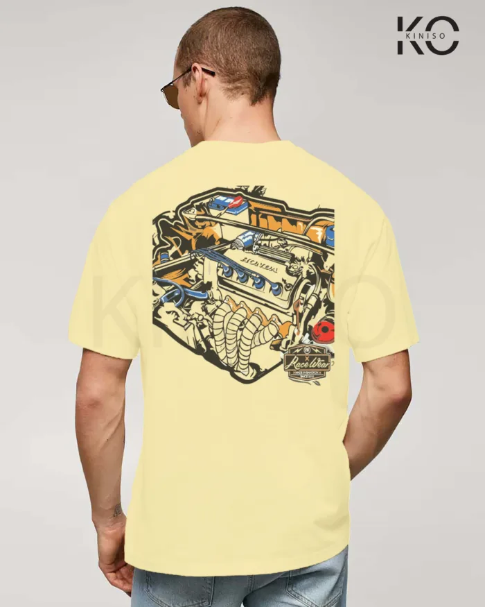 Graphic car t-shirts for men with Honda Car Engine Style Printed - Image 14
